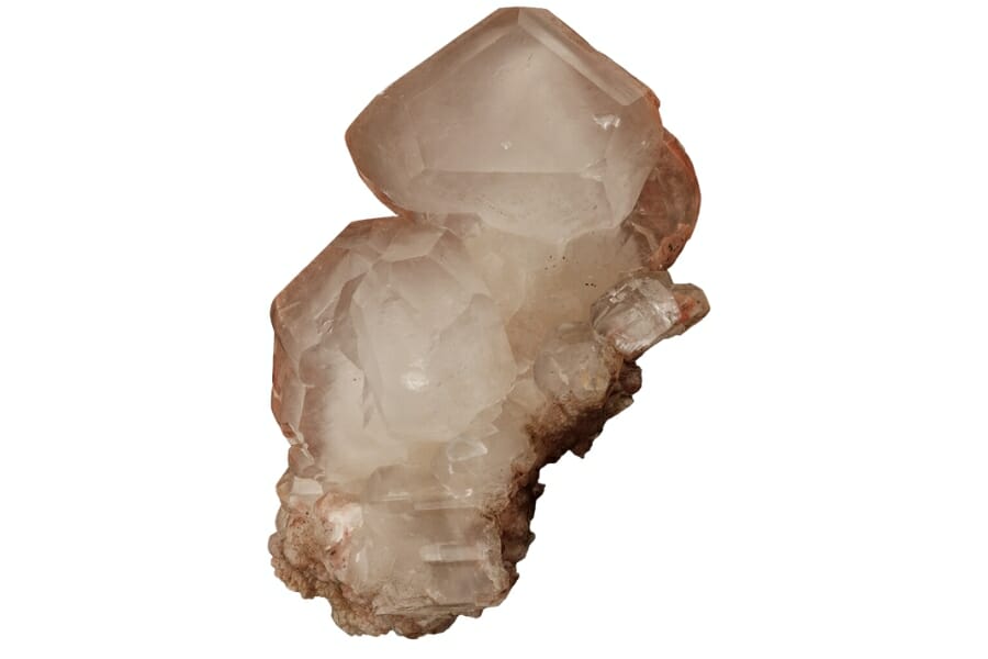 A beautiful calcite crystal with an irregular shape