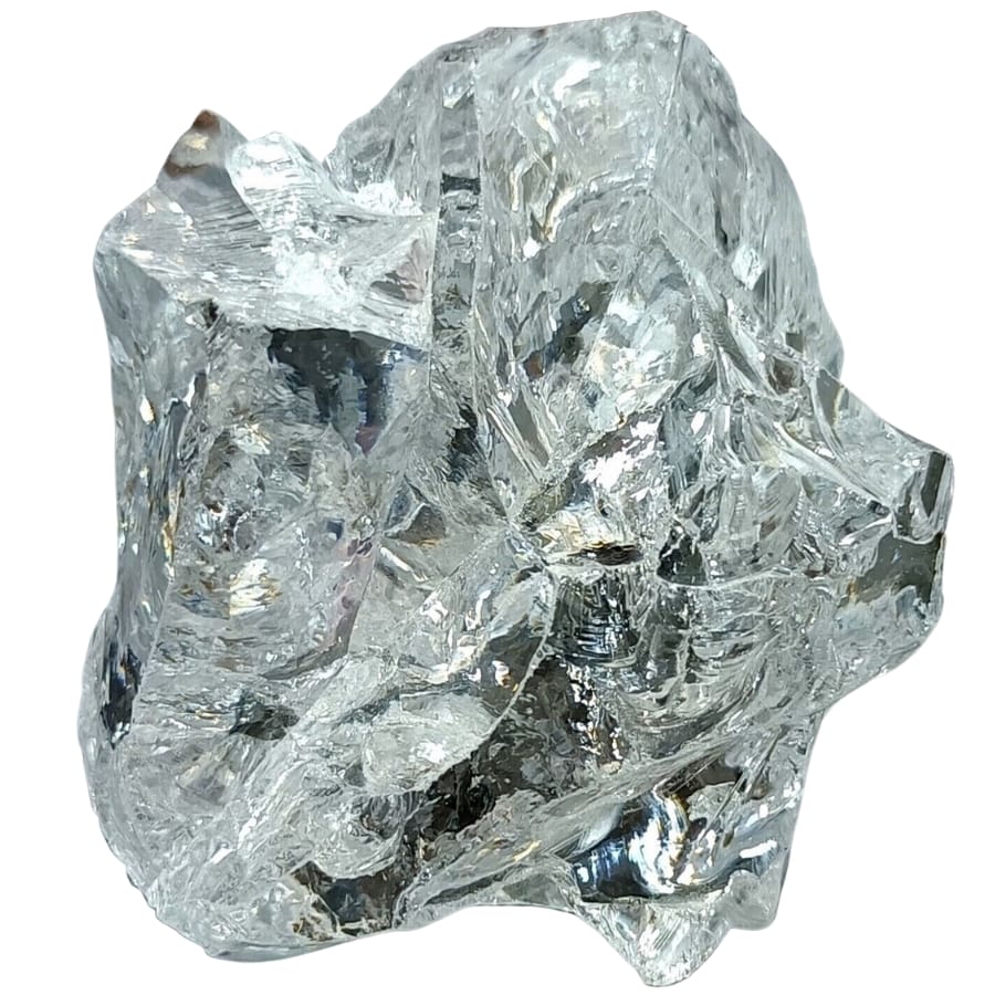 A stunning and shiny white sapphire mineral chunk