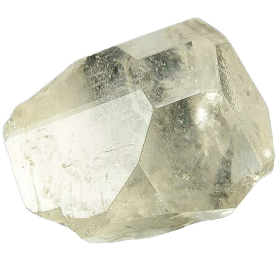 A beautifully polished raw white topaz crystal