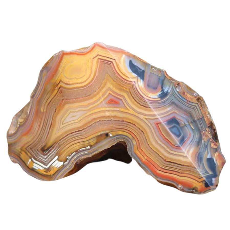 agate with orange and yellow bands