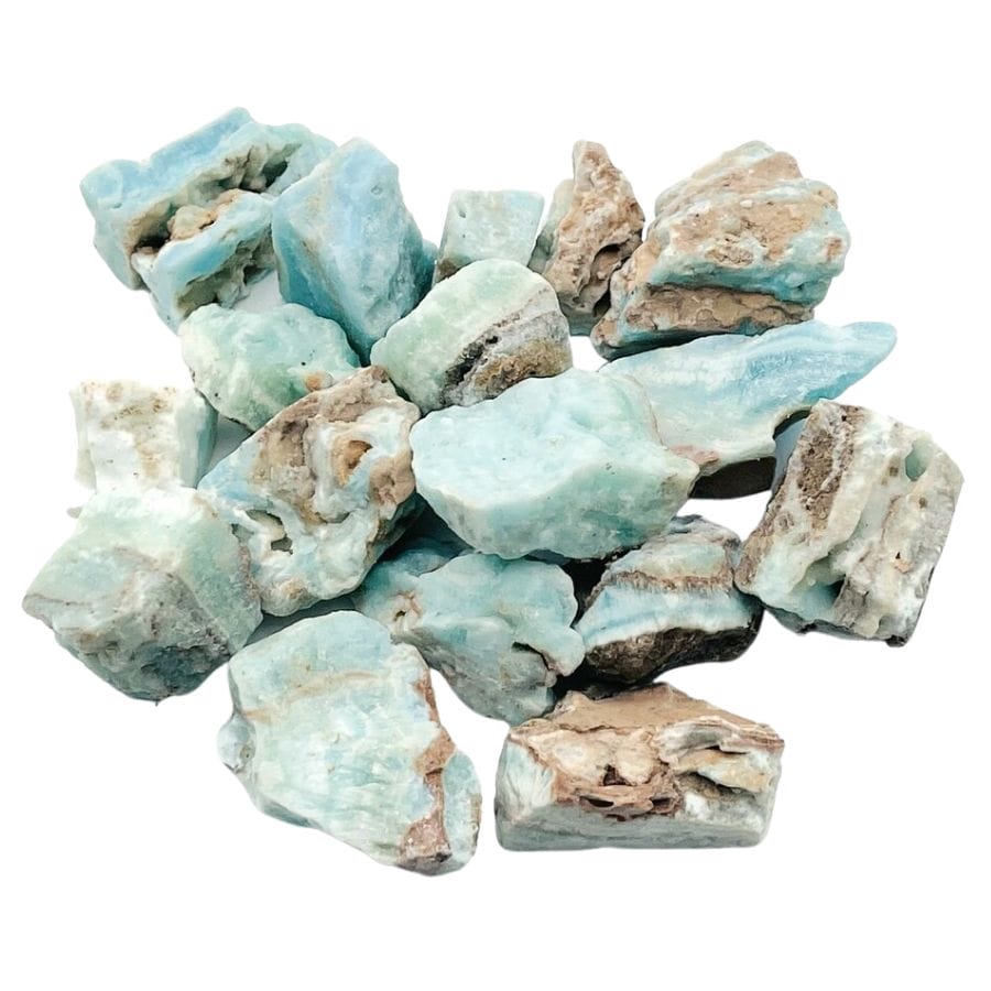several rough Caribbean calcite pieces