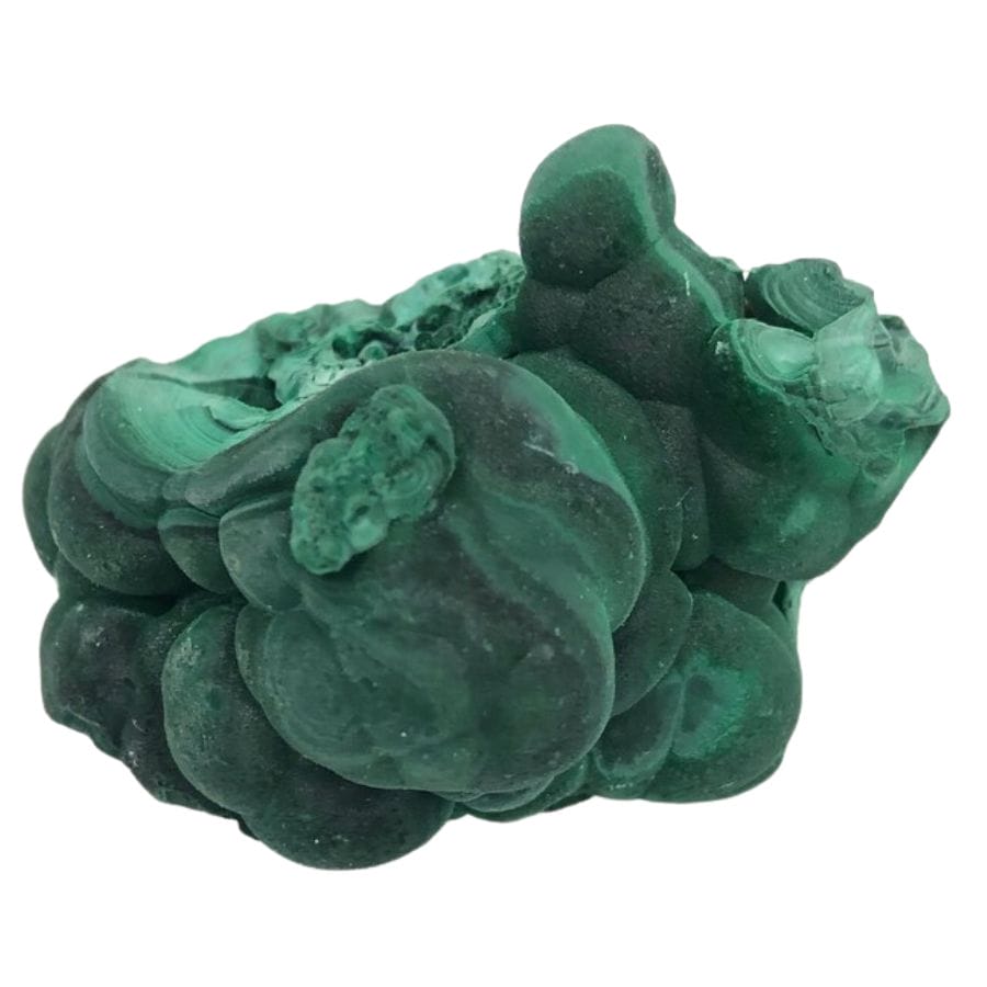 rough deep green botryoidal malachite
