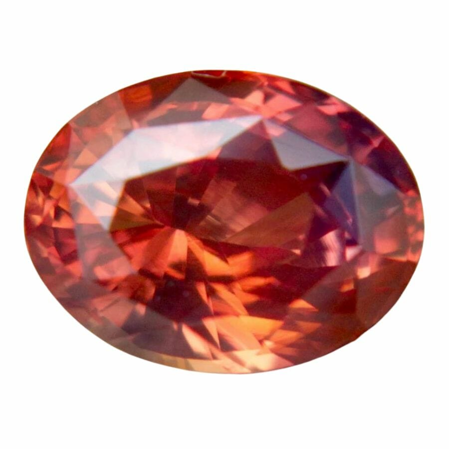 oval cut Padparadscha sapphire