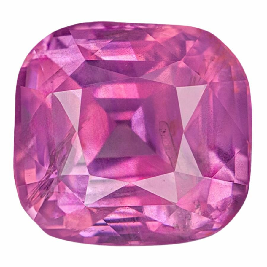 cushion cut pink sapphire