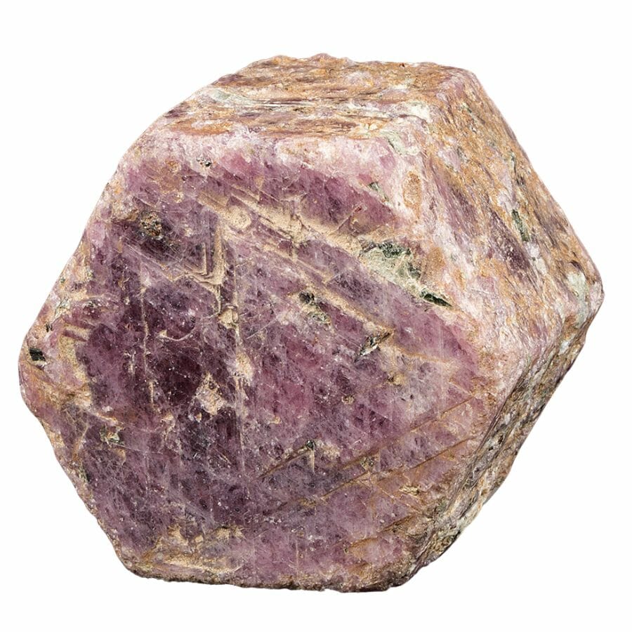 rough hexagonal ruby crystal