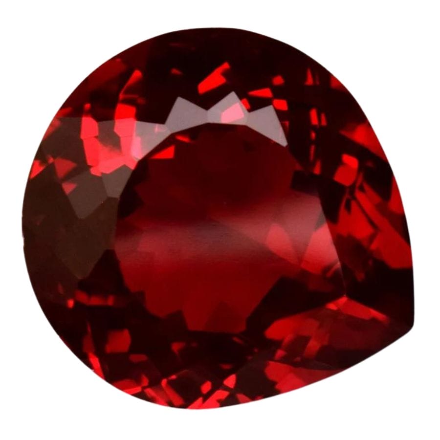deep red cut and polished ruby