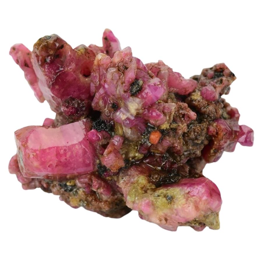 rough ruby crystal cluster