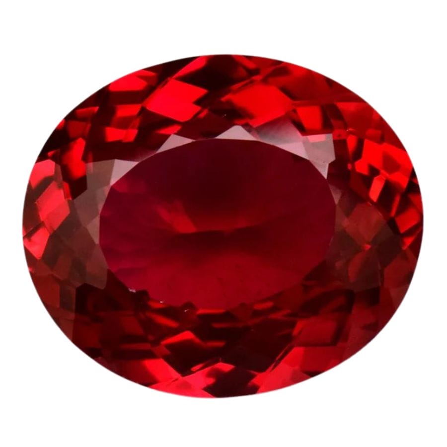 oval cut deep red ruby