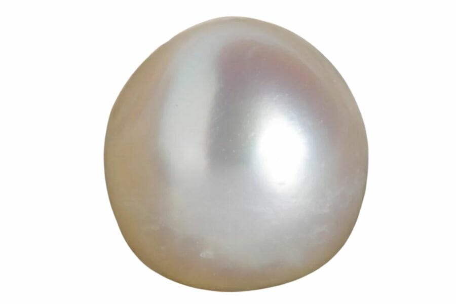 irregularly shaped white saltwater pearl