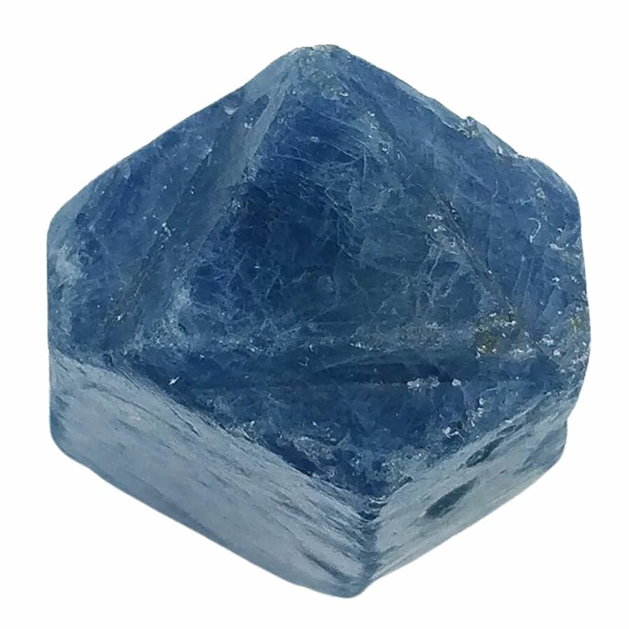bright blue hexagonal rough sapphire
