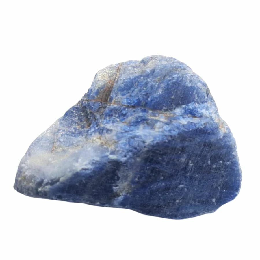 bright blue rough sapphire crystal