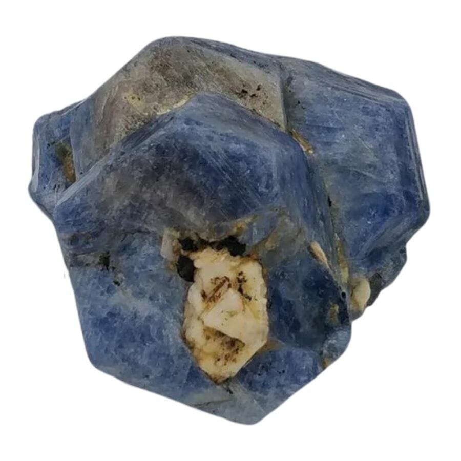 deep blue rough sapphire cluster