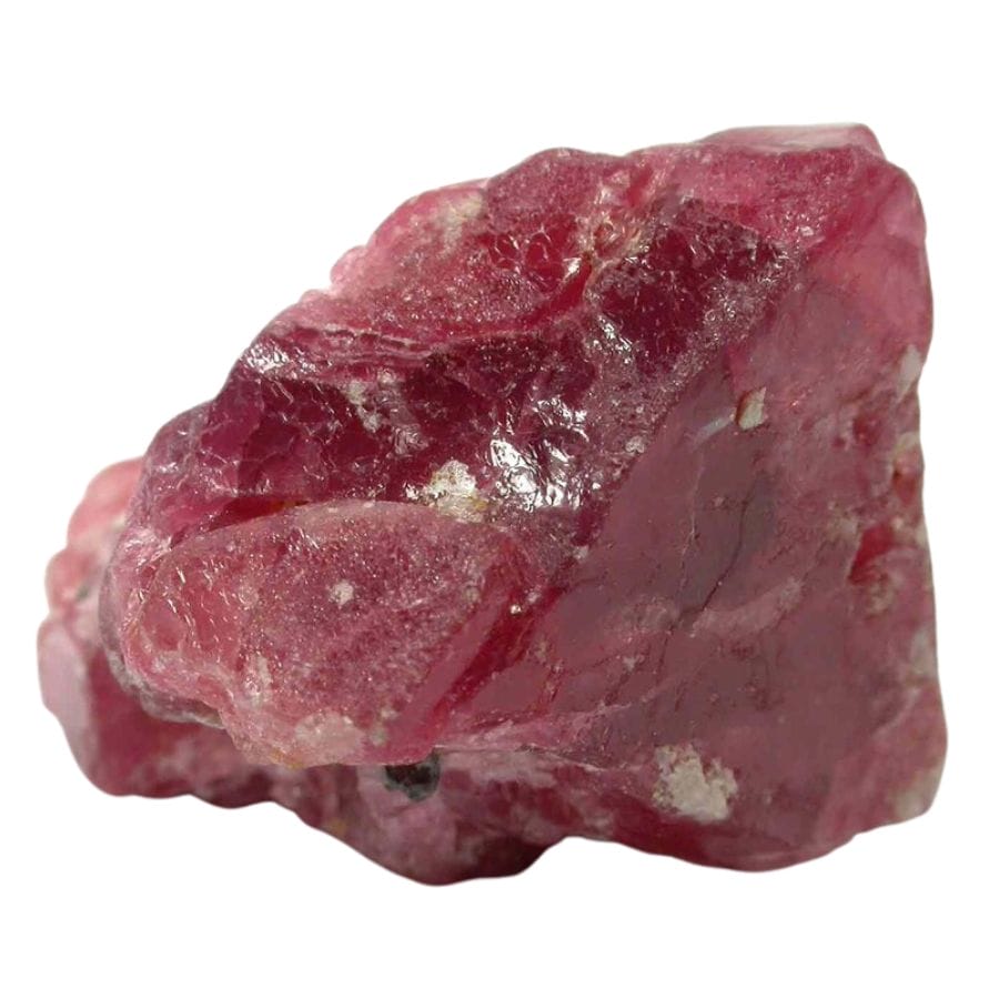 triangular red spinel crystal