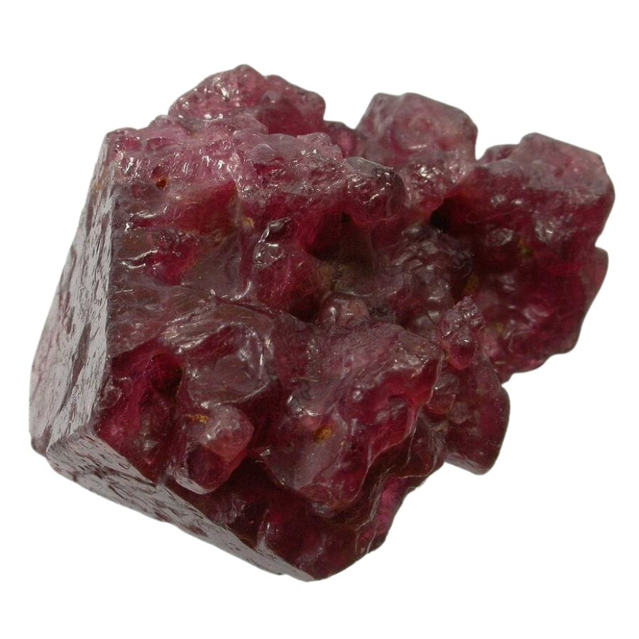 rough deep red spinel