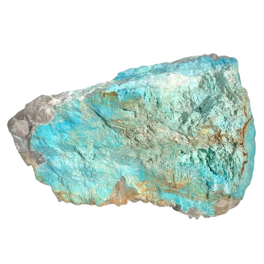 rough sky blue turquoise with a rock crust