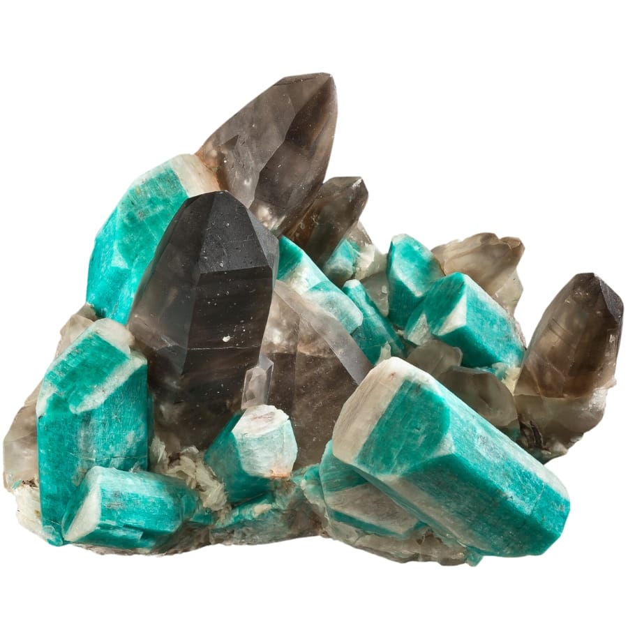 An amazing amazonite specimen with a bit of quartz
