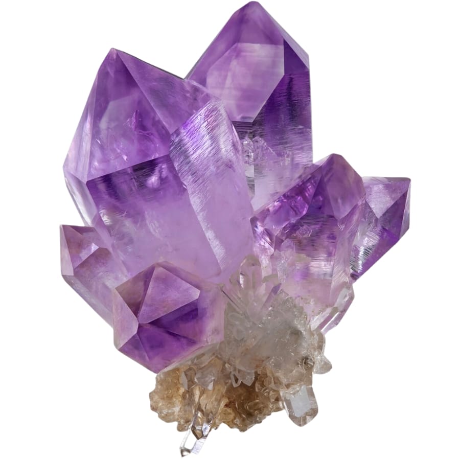 A lovely group of rich purple amethyst