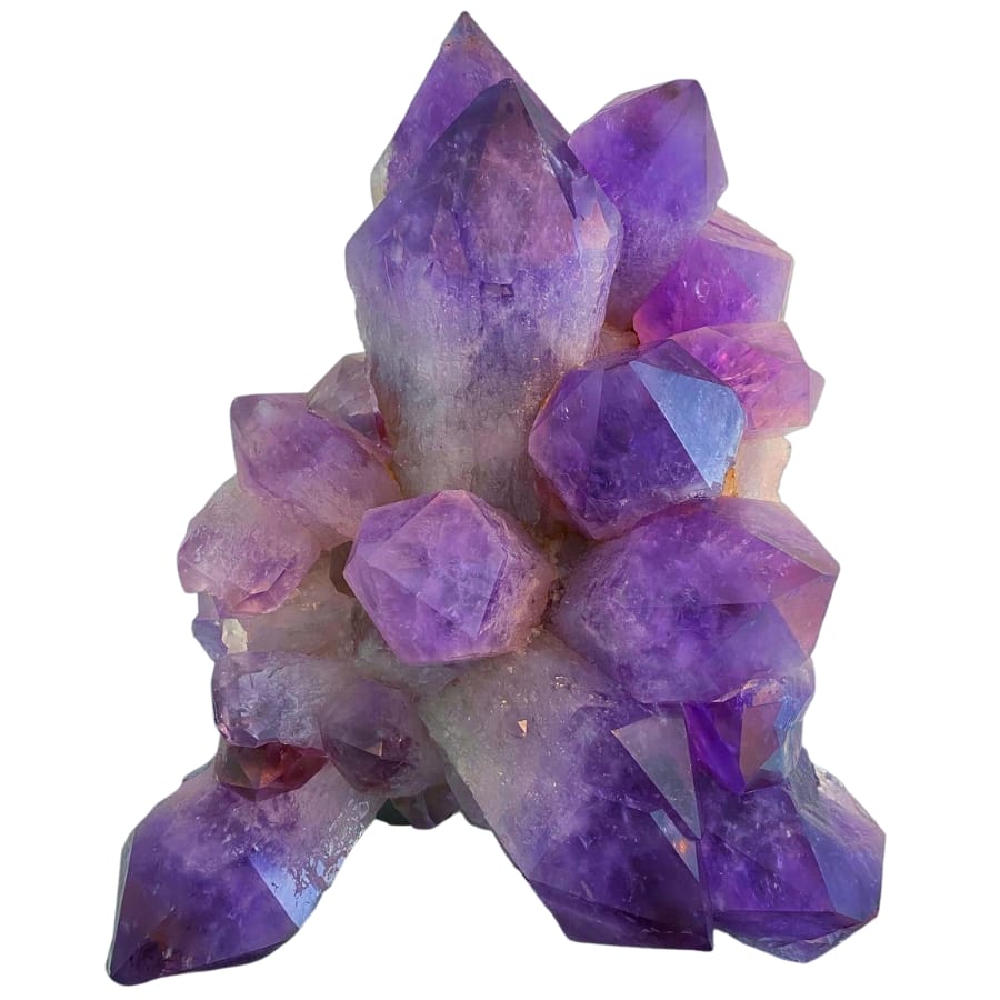 A fascinating amethyst crystal cluster with an incredible unique formation