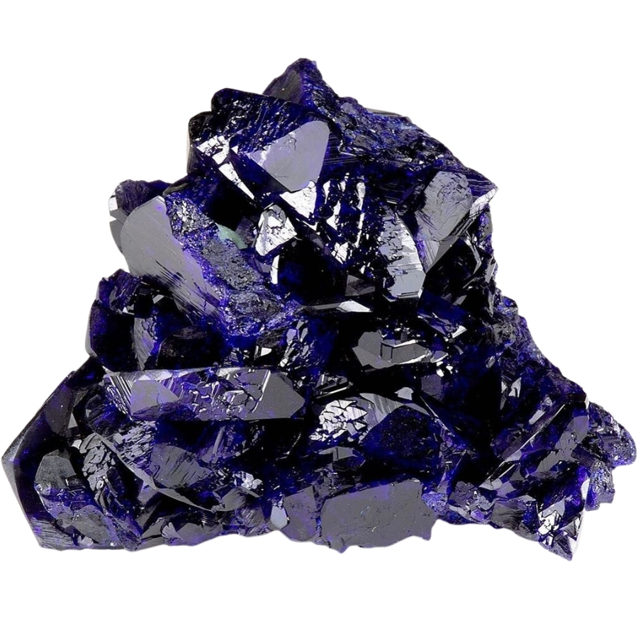 A rough royal blue azurite crystal