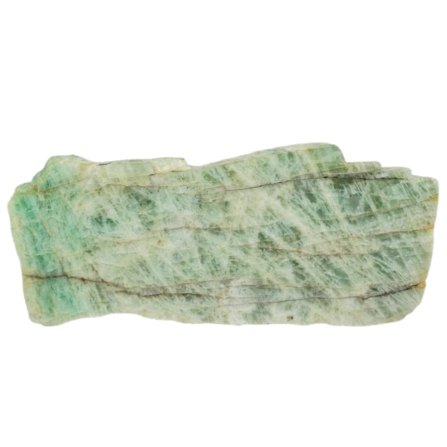A gorgeous light green beryl slab that's pleasing to look at