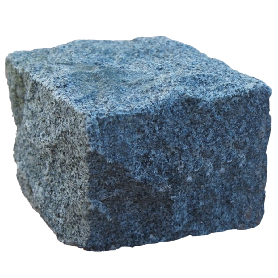 A cubic blue granite rough mineral