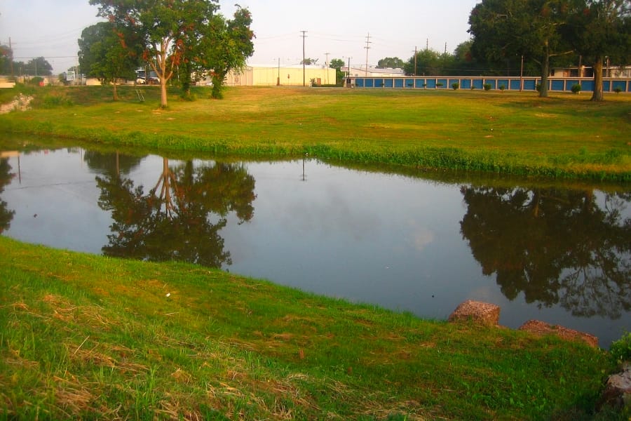 A bayou at Alexandria in Rapides Parish where Carnahan Bayou is located