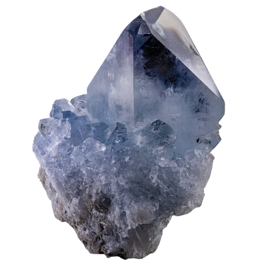 A dazzling celestite specimen with pretty crystals