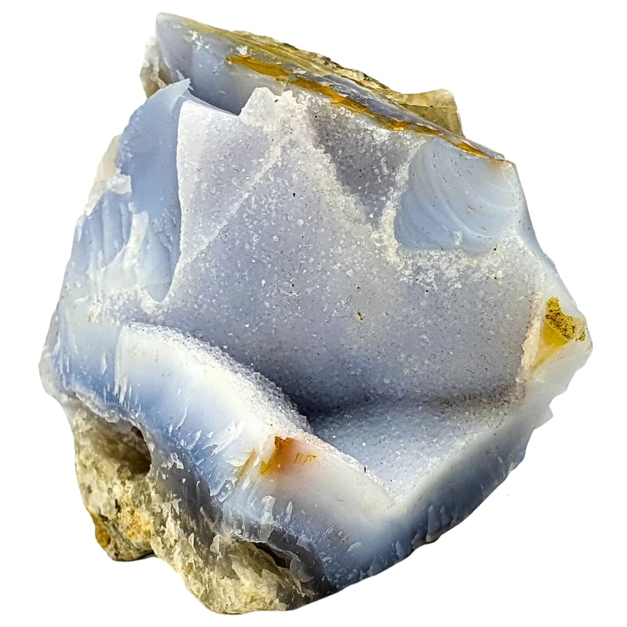 A mesmerizing glassy texture chalcedony mineral