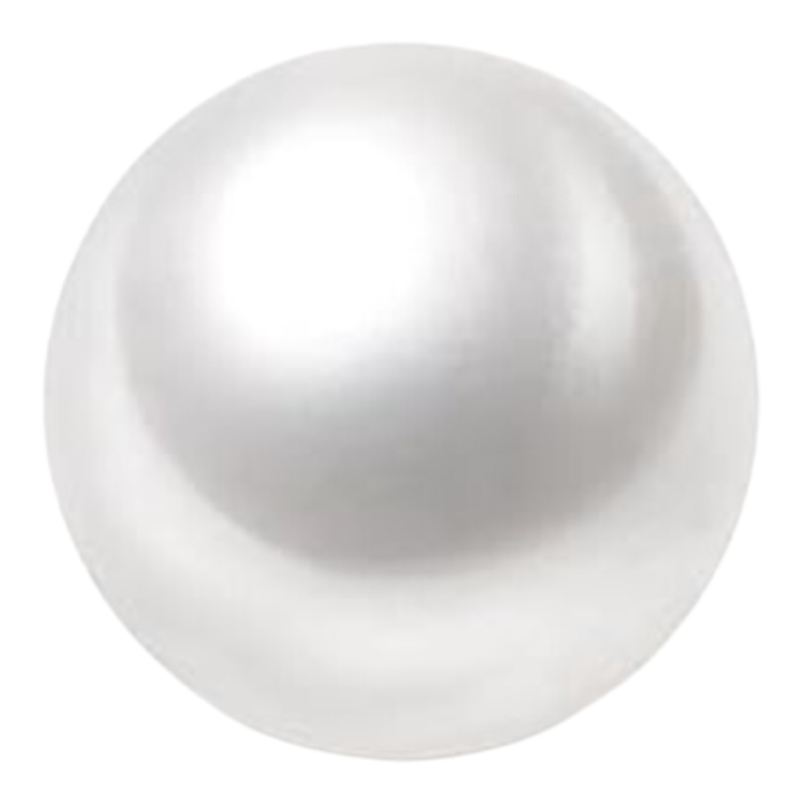 A perfectly round and glossy composite pearl