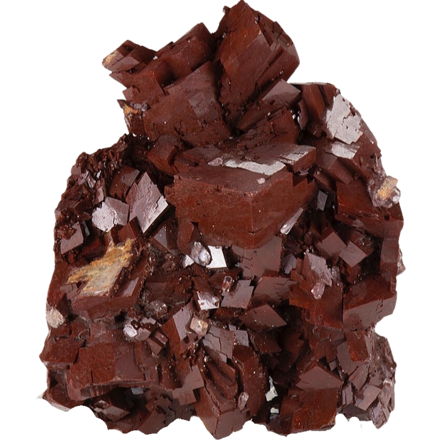 Chocolate brown rhombohedral dolomite crystals