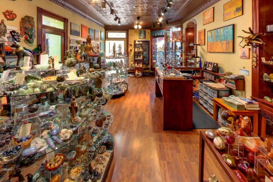 A look at the showroom and available rocks, minerals, and other items at Crystal Waters