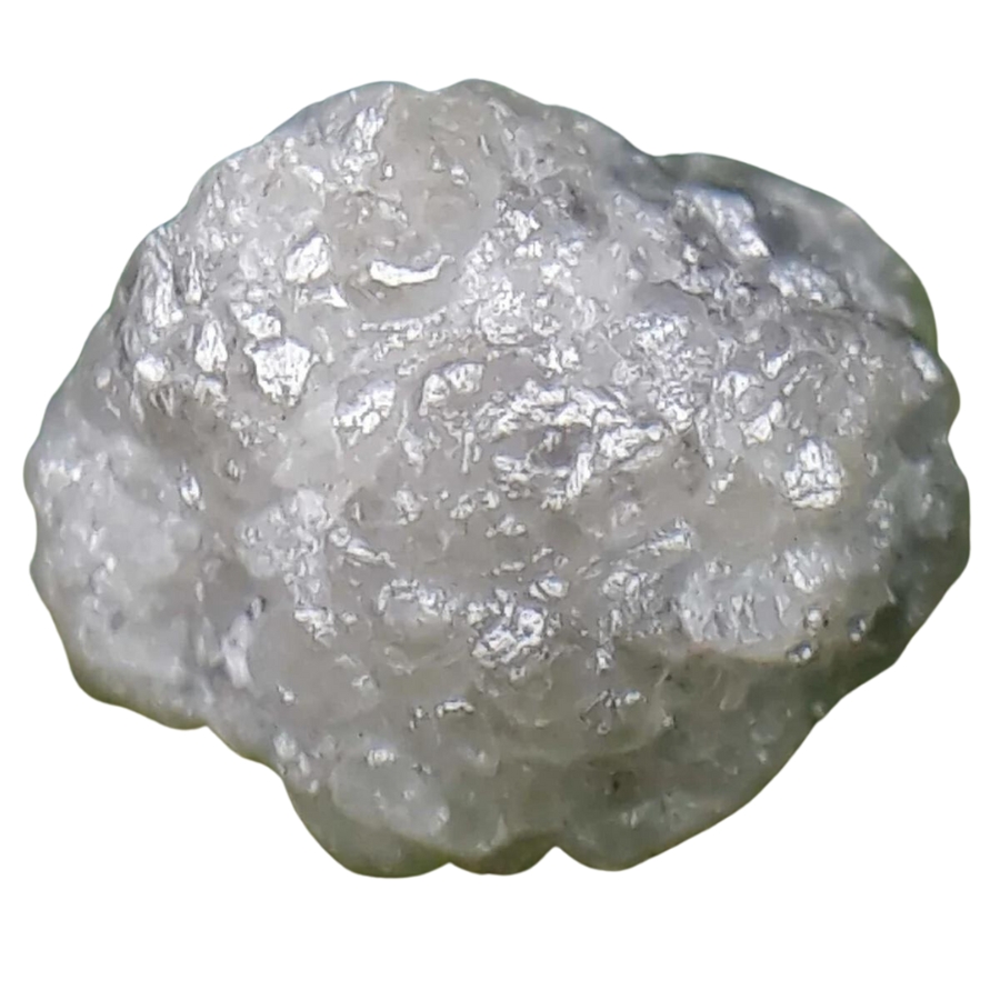 A shiny and gemmy raw diamond specimen