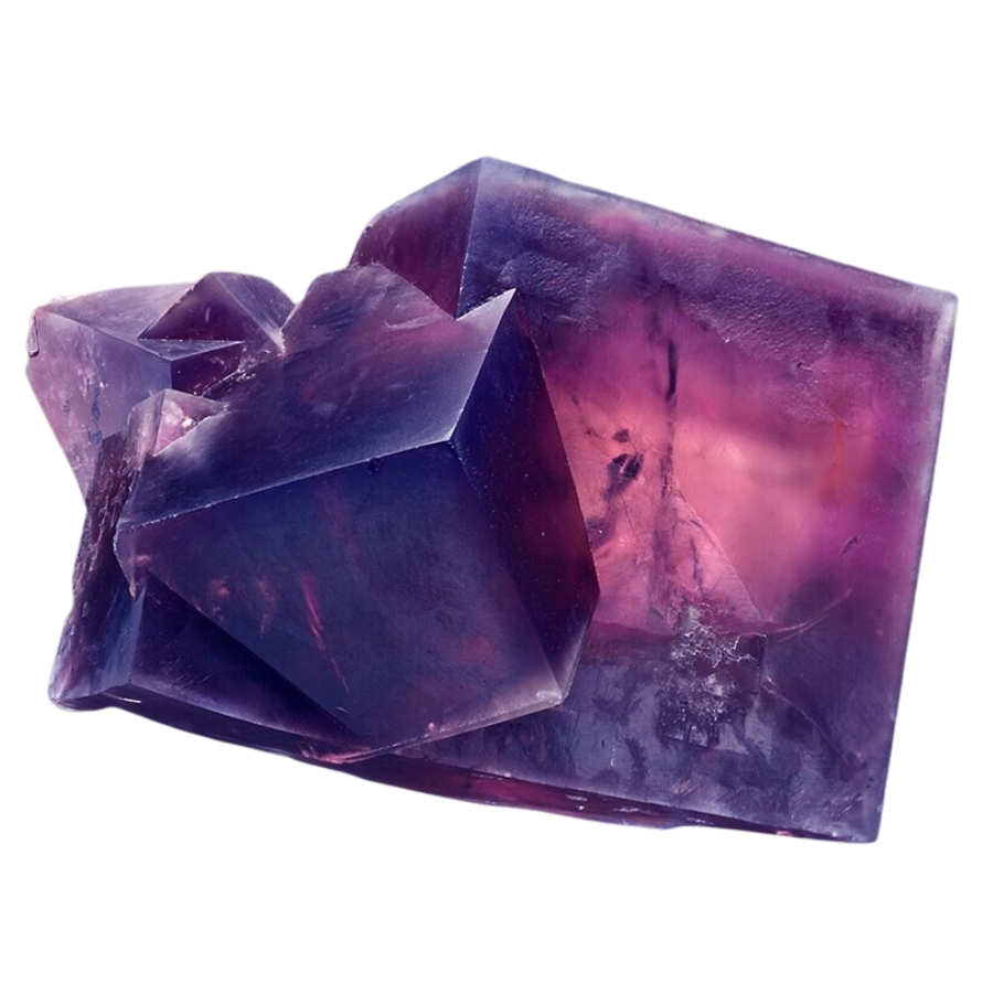 A lovely gemmy purple fluorite with a perfect cube shape