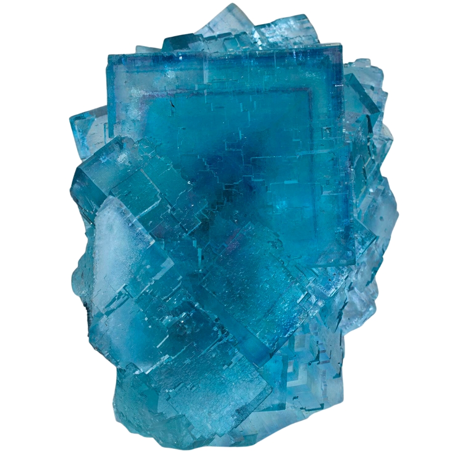 A beautiful deep blue fluorite specimen