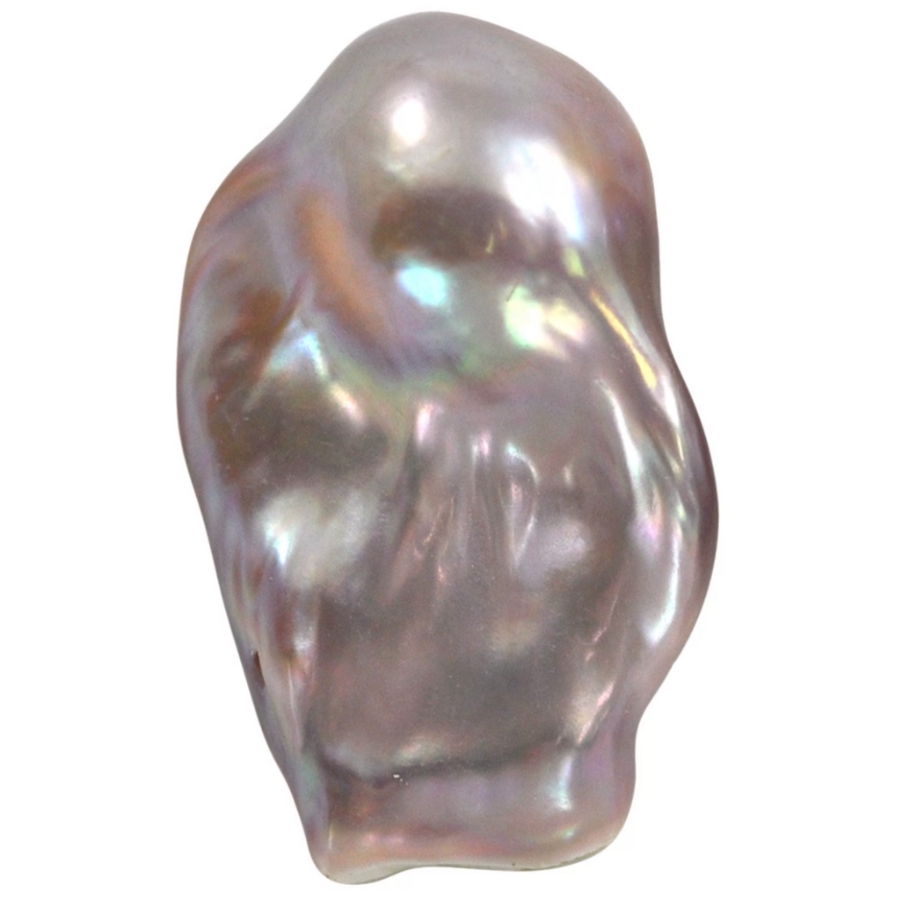 A stunning piece of pearl with an iridescent play of color on its surface