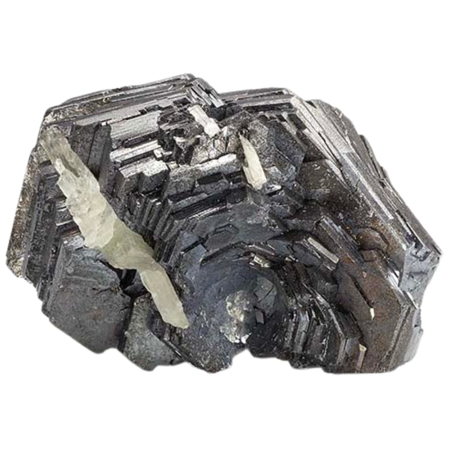 A lustrous irregular shaped hematite mineral