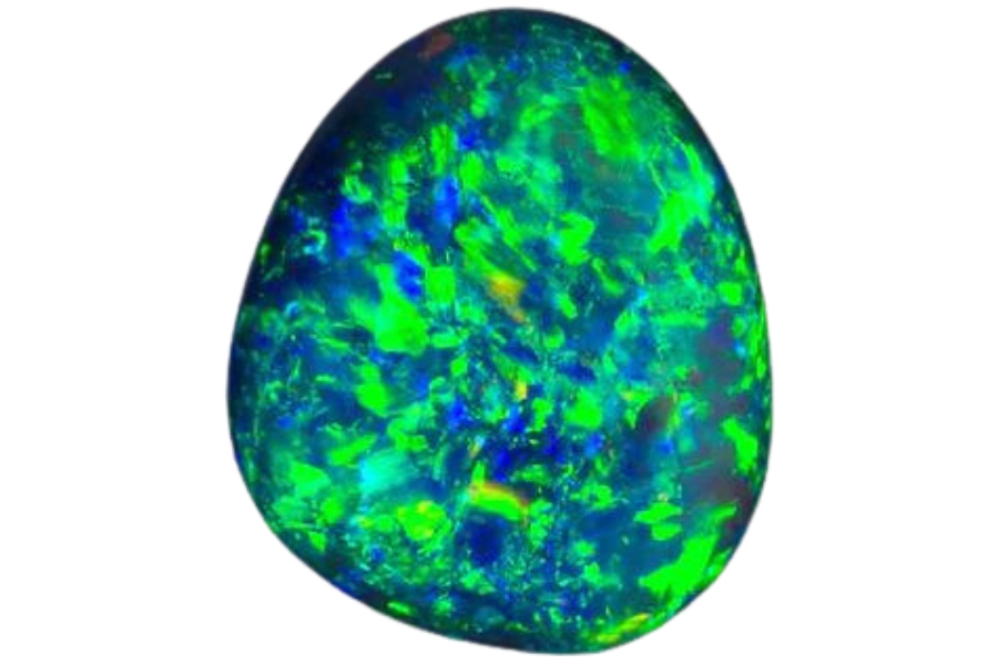A mesmerizing green opal with a smooth and polished surface