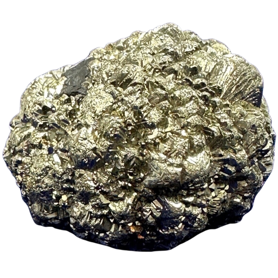 A shiny golden piece of a marcasite nugget