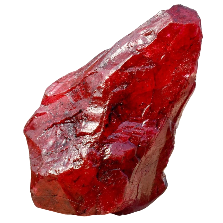 A natural rough vibrant ruby specimen