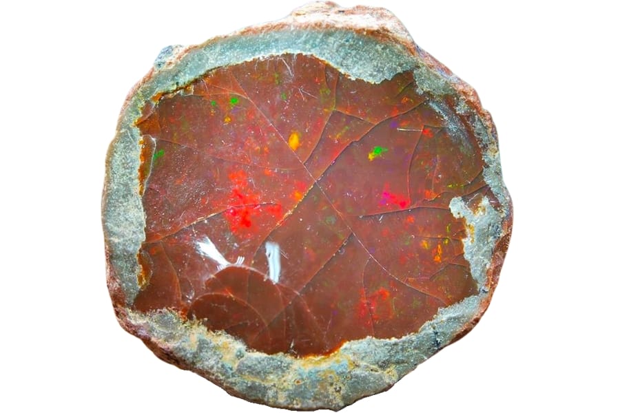 A beautiful, raw "chocolate" opal from Ethiopia