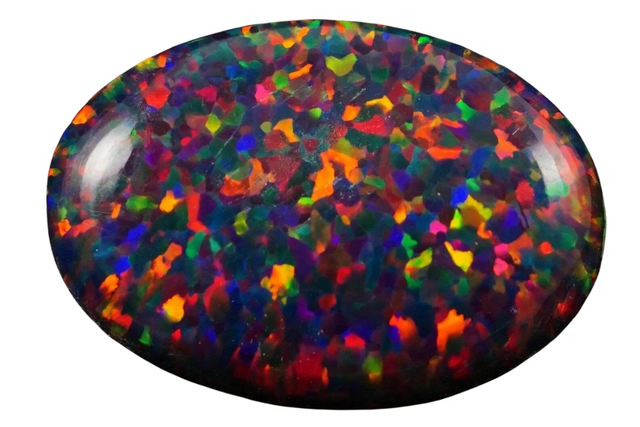 A mesmerizing opal mineral with different colors