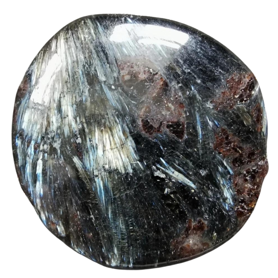 A gorgeous arfvedsonite sphere with a beautiful pattern