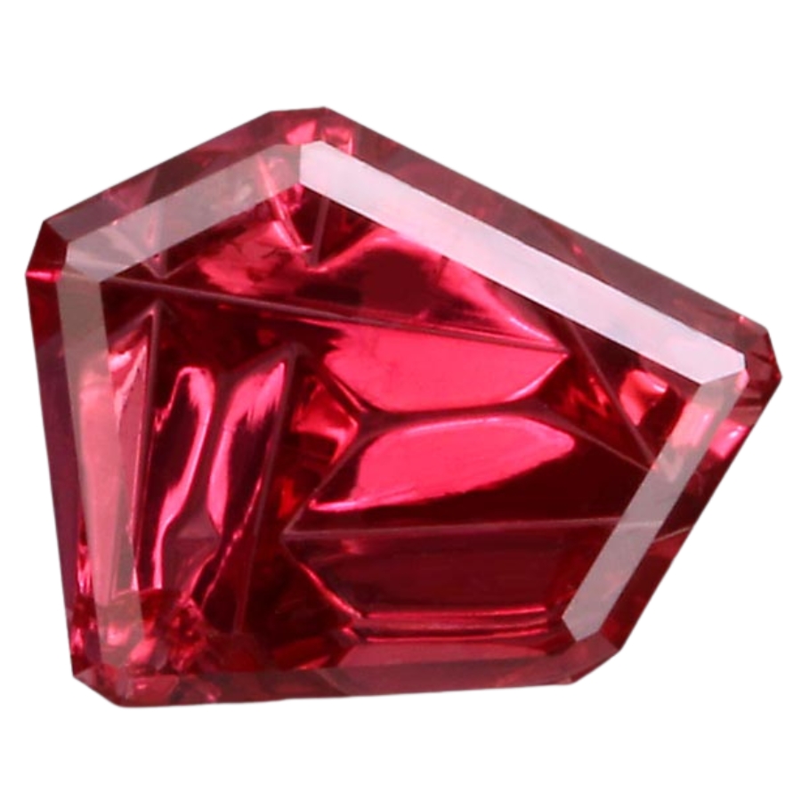 A stunning shiny polished ruby gemstone