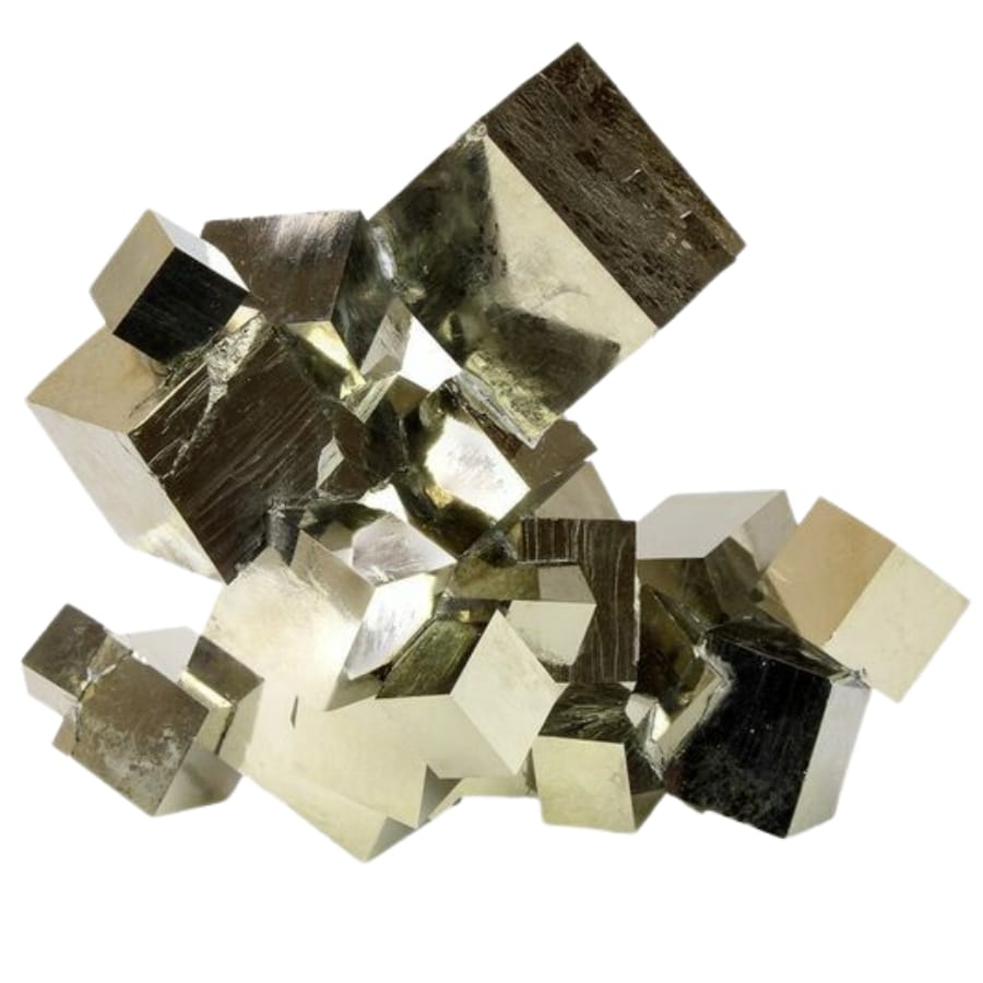 A majestic cubic formation of a pyrite specimen