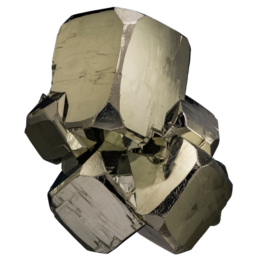 A smooth and irregular shaped natural pyrite specimen