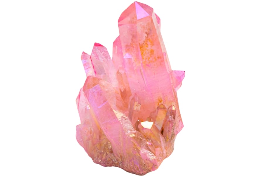 A beautiful rose quartz crystal