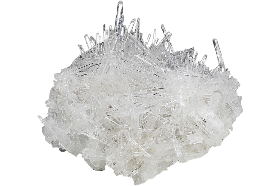 Cluster of slender clear quartz
