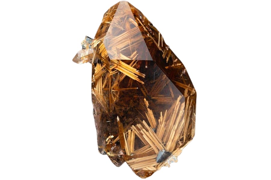 A stunning clear rutilated quartz crystal