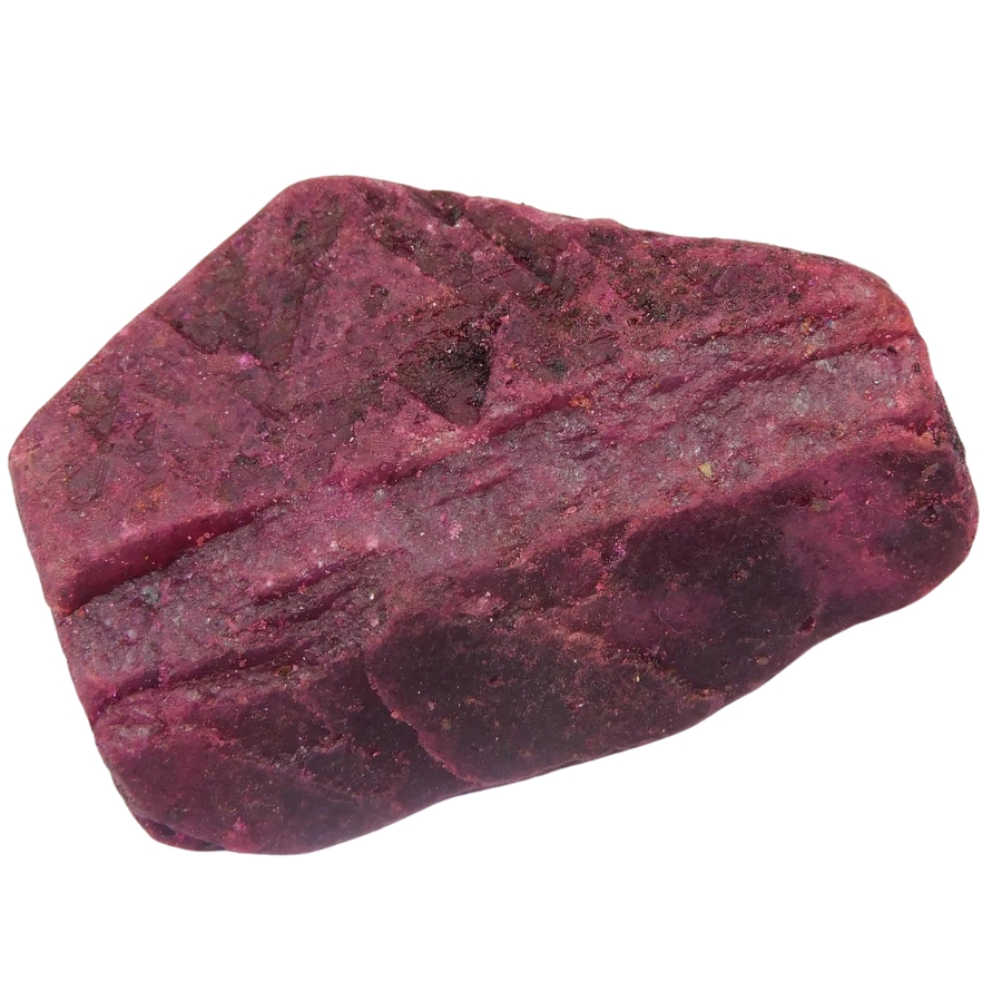 A natural raw ruby with a beautiful pink color