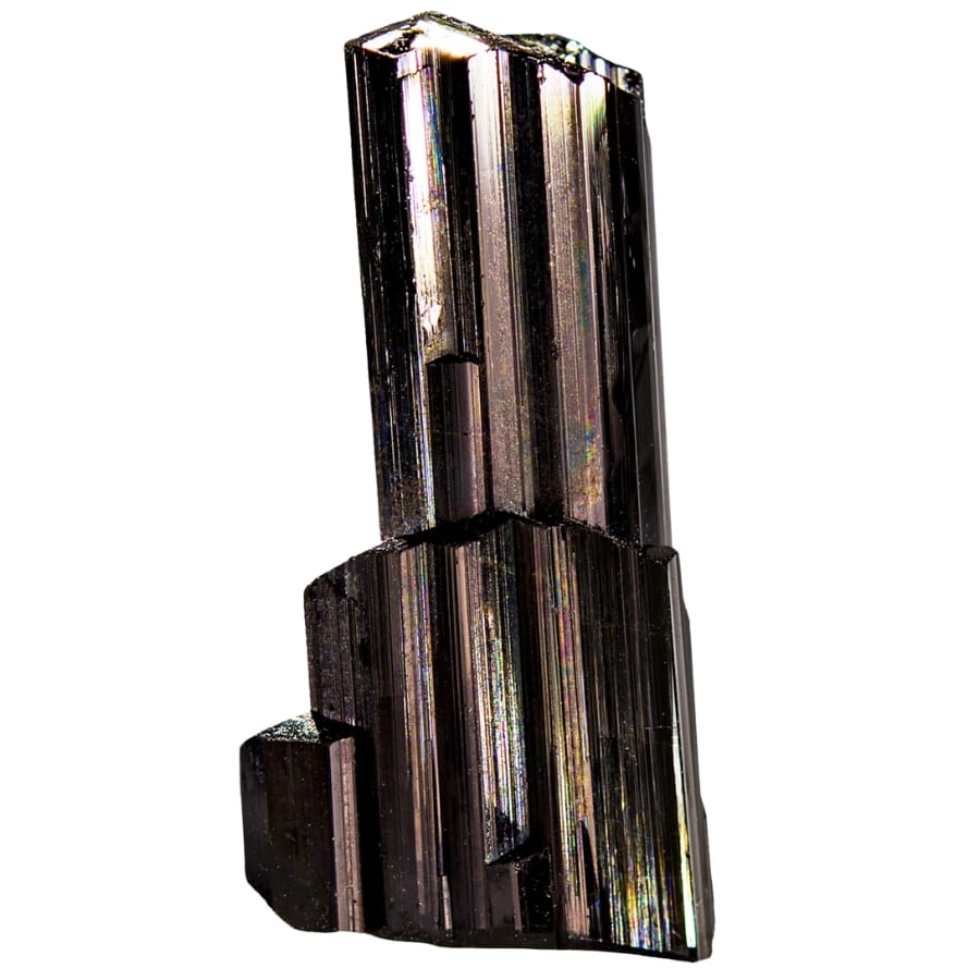 An illuminating rutile crystal tower with a radiant shine